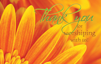 Thank You for Worshiping With Us Postcards - Item #116771