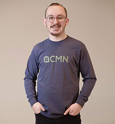 Small - CMN Long Sleeve Blue w/Green Logo T-Shirt